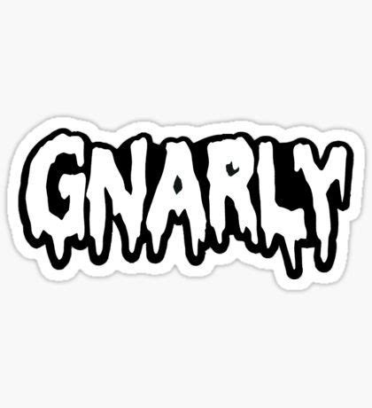 Gnarly Sticker Brandy Melville Street Art Graffiti Design