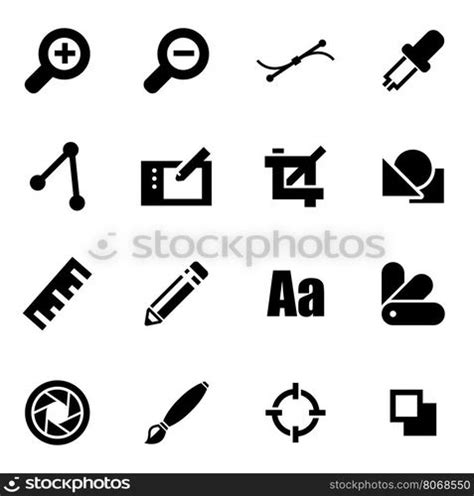 Vector black graphic design icon set. Vector black graphic design icon ...