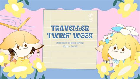 Genshin Impact Bulletin On Twitter RT Twinsweek TRAVELLER TWINS