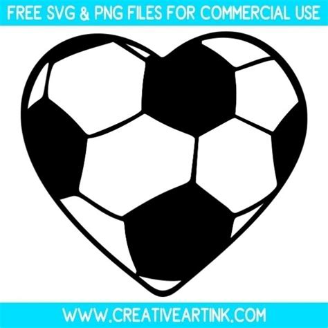 Heart Soccer Ball Svg Free Svg Creativeartink