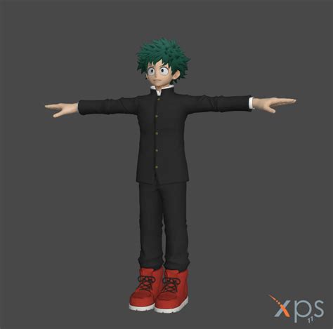 MHA UR - Izuku (Middle School Uniform) XPS DL by MHA-DEAF on DeviantArt