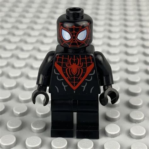 Lego Spider Man Minifigure Spider Man Miles Morales Dark Red Hood Genuine £12 24 Picclick Uk