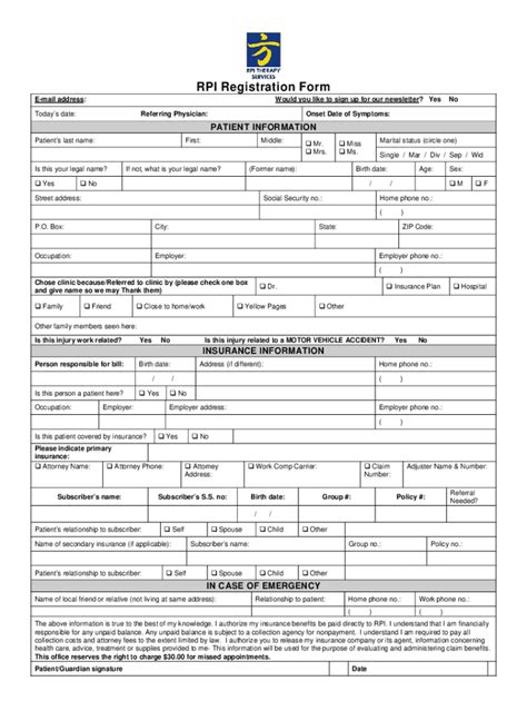 Fillable Online RPI Registration Form Fax Email Print PdfFiller