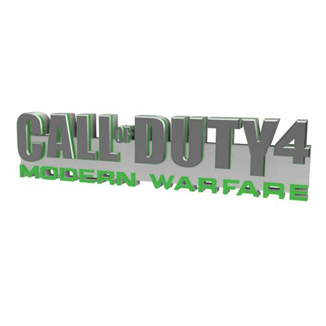 Файл Stl 3d МНОГОЦВЕТНЫЙ ЛОГОТИПЗНАК Call Of Duty 4 Modern Warfare