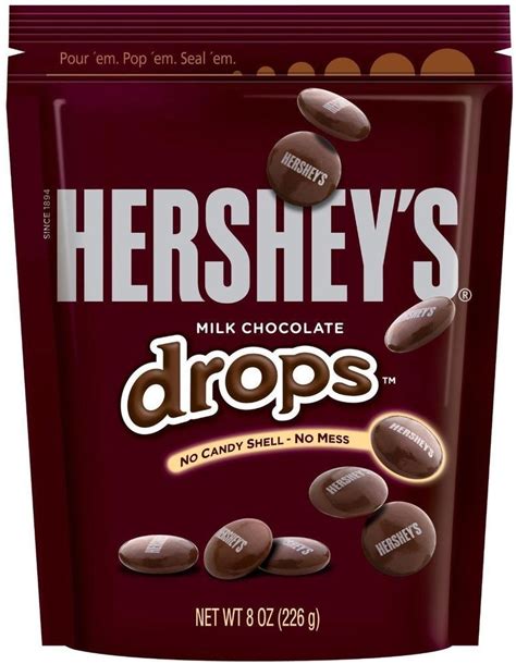 Pack Of 4 Hersheys Drops Milk Chocolate 8oz Pouches Fresh Valentine