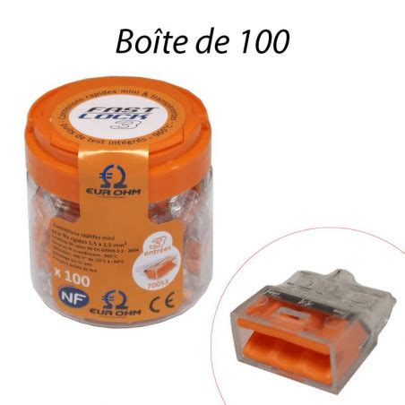 Eurohm Bornes De Connexion Rapides Pour Fils Mm Pcs