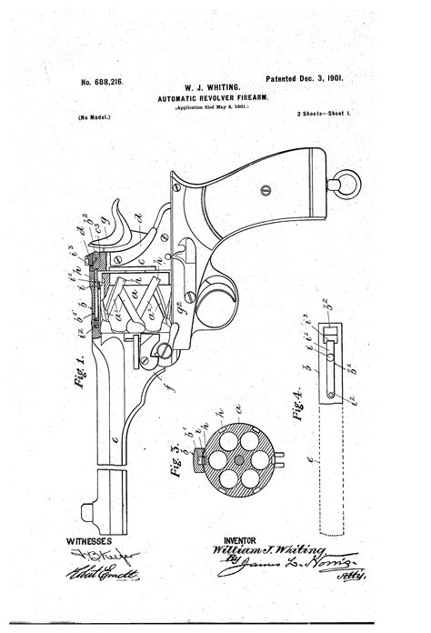 Revolver Patents Cylinder Mechanism Sketch Coloring Page