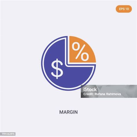 warna ikon vektor konsep margin simbol tanda vektor margin dua warna
