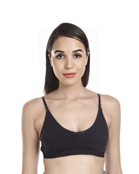 Buy Looksomgs Cotton Lycra Sports Bra In Black Color Online At Best Prices In India Jiomart