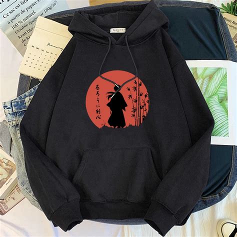 Rurouni Kenshin Sweatshirt Himura Samurai Japanese Anime Hoodie Men