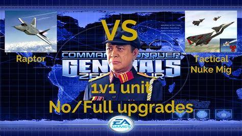 Command And Conquer Generals ZeroHour King Raptor VS Tactical Nuke Mig