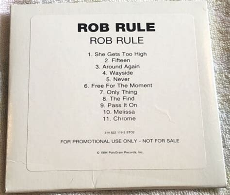 Rob Rule Rob Rule Promotional Disc Cd Ln Mint 11 Ebay