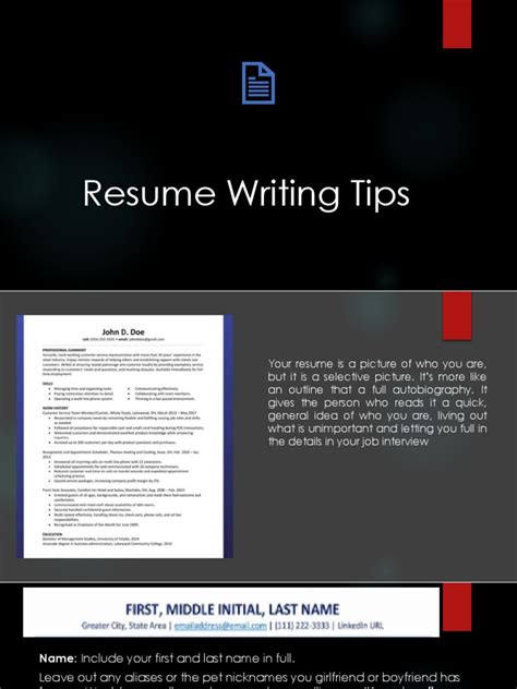 Resume Writing Tips | PDF | Employment | Résumé