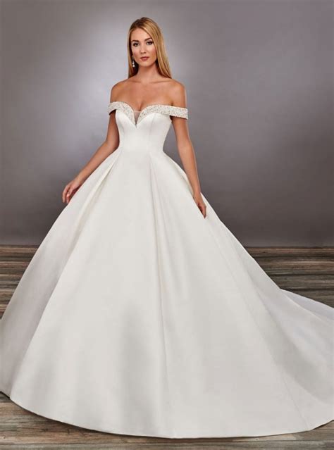 Off The Shoulder Ball Gown Wedding Dress Dress Code Nine