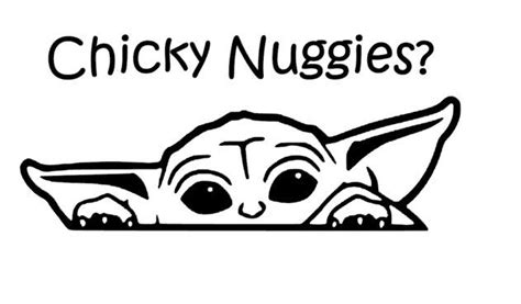 Baby Yoda Nuggets Coloring Page Coloring Pages