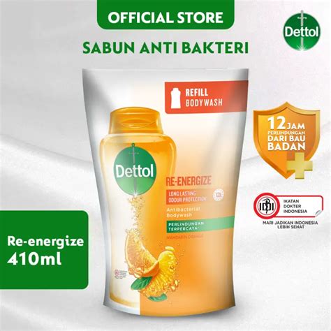 Dettol Sabun Mandi Cair Anti Bakteri Re Energize 410ml Perlindungan