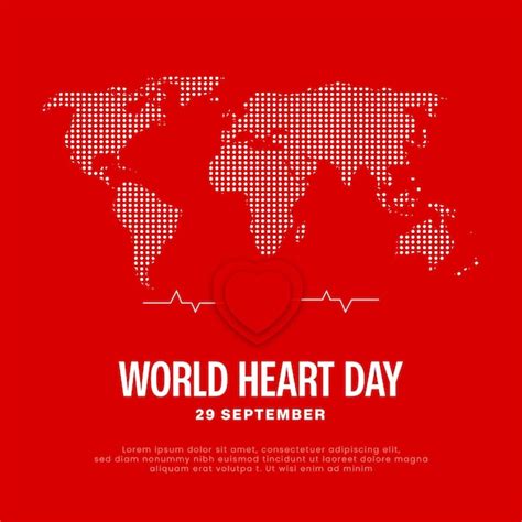 Premium Vector World Heart Day 29th September Banner Or Poster Design