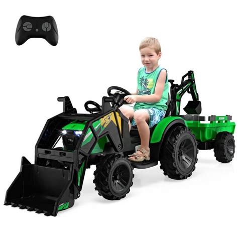 Bebeboutik Costway Tracteur Electrique V Ah Pour Enfants Km H