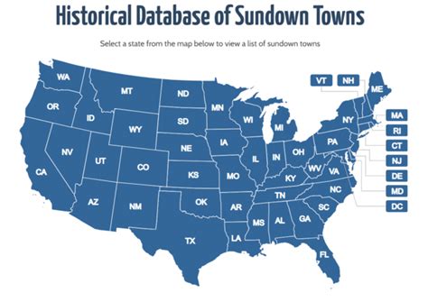 Sundown Towns historical database map - Zinn Education Project