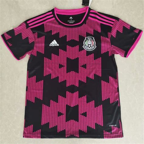 Mexico Pink Soccer Jersey 202021 Black Pink Football Shirt Etsy