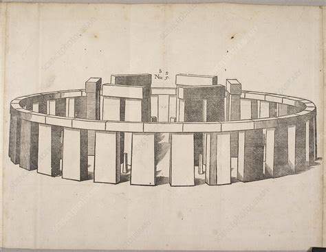 Drawing of Stonehenge - Stock Image - C019/3615 - Science Photo Library