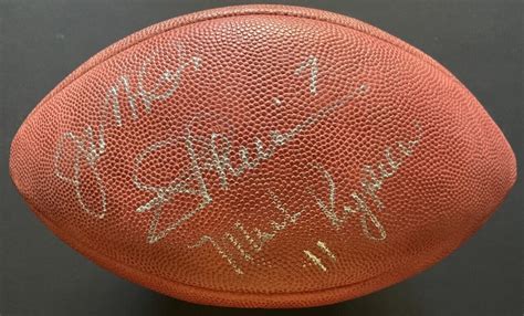 Montana Flutie Theismann Multi Autographed Duke Wilson Nfl Football