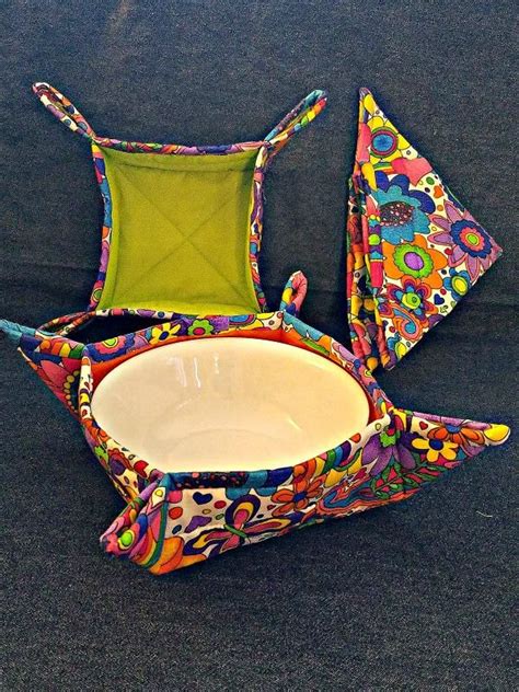 Microwave Bowl Cozy Just 1 Fabric Bowls Sewing Projects For Beginners Sewing Projects