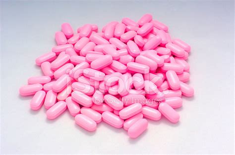 Pink Pills Stock Photo Royalty Free Freeimages