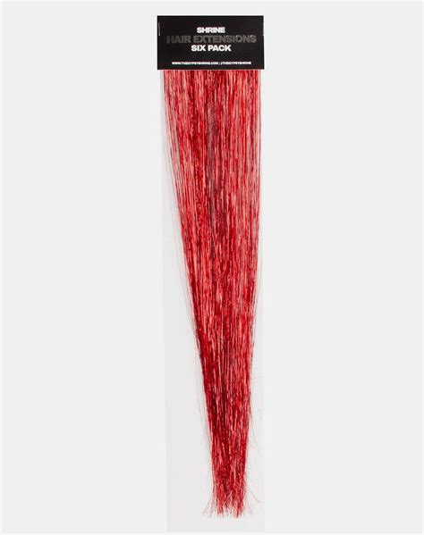 Red Tinsel Hair Extension | Red Extension – motelrocks.com