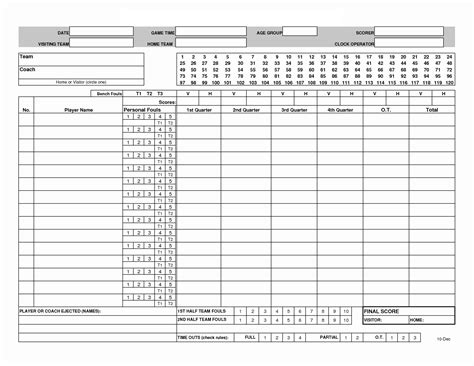 40 soccer Score Sheet Template | Markmeckler Template Design