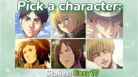 Pick An Aot Character See What Happens Next Youtube