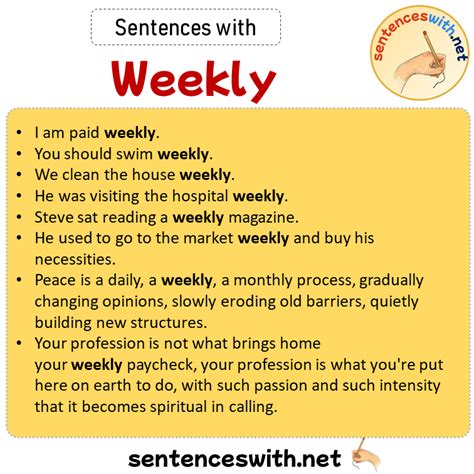 sentences  weekly sentences  weekly sentenceswithnet