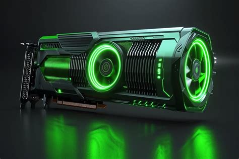 Premium Photo | Modern green GPU graphic card