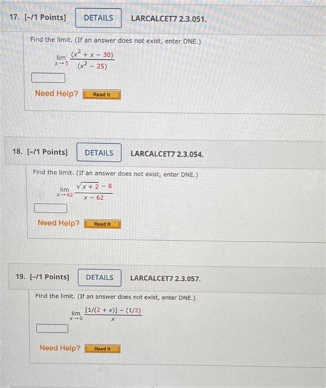 Solved 17 1 Points DETAILS LARCALCET7 2 3 051 Find The Chegg