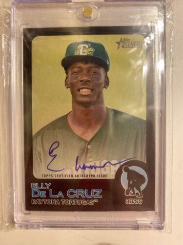 Elly De La Cruz Black ROA ED Prices 2022 Topps Heritage Minor