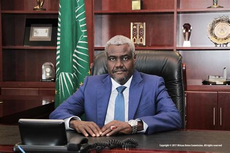 The Chairperson of the African Union Commission, Moussa Faki Mahamat ...