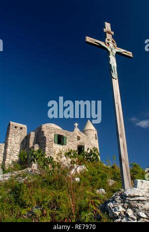 The Ermite small monastery at the top of Mount Alvernia on Cat island, over 63 meters, Bahamas ...