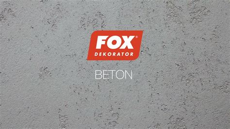 efekt BETON FOX DEKORATOR film instruktażowy YouTube