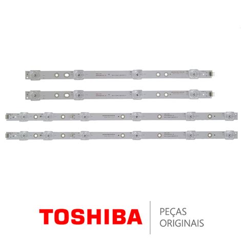 KIT Barra De LED 04 Barras 40HR330M10A0 TV TCL 40S6500FS 40S6500F