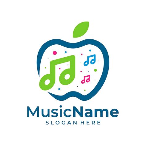 Premium Vector Apple Music Logo Vector Music Apple Logo Design Template