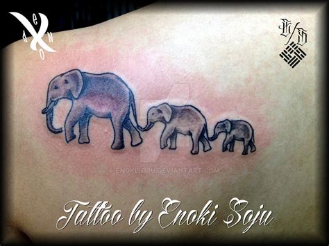 3 Elephants Tattoo by Enoki Soju by enokisoju on DeviantArt