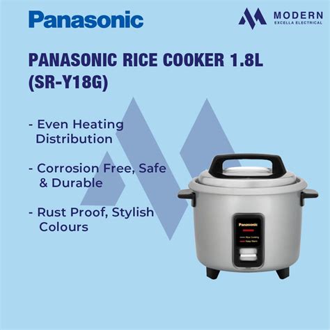 Panasonic Rice Cooker 1 8l Sr Y18g Shopee Malaysia