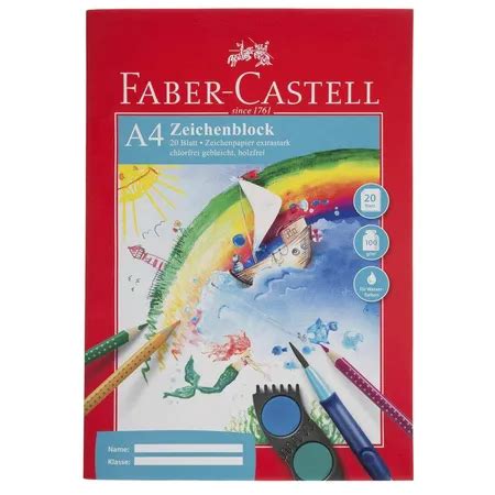 Faber Castell Zeichenblock A Perforiert Fsc Mix Blatt Duo Shop De