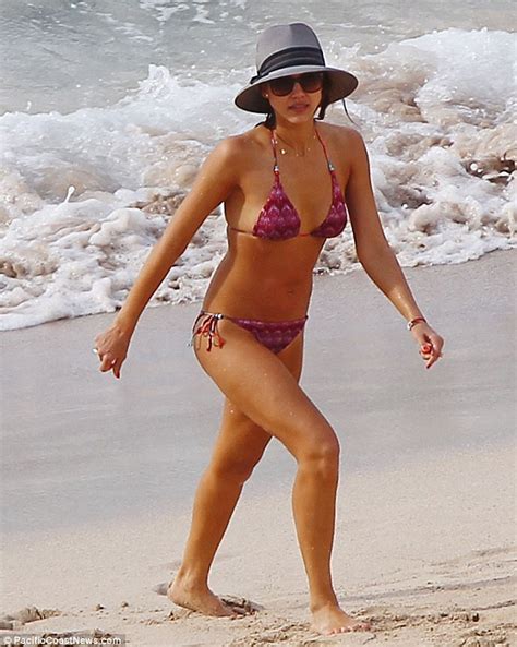 Jessica Alba Shows Off Her Incredible Bikini Body As She Jumps In The