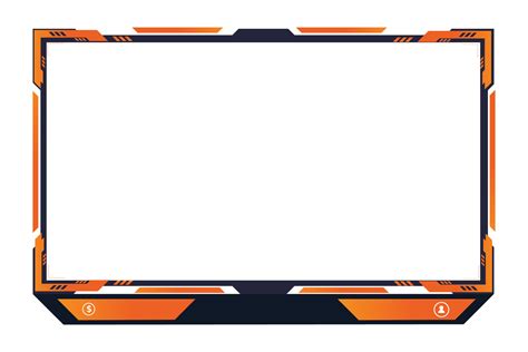 Modern Game Frame Decoration With Orange Color Shapes On A Transparent