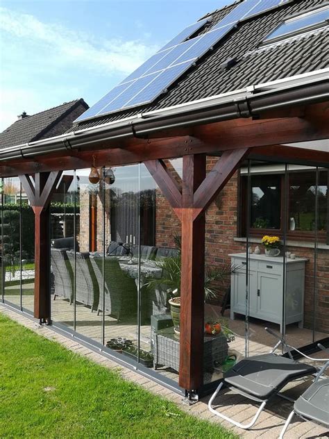 Installation De Baies Coulissantes En Verre S Curit Sur Une Pergola