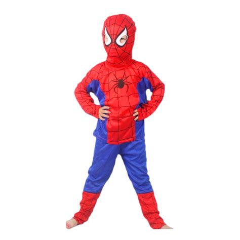 STRÓJ SPIDERMAN PAJĄK KOSTIUM PRZEBRANIE MASKA 98 110 cm ROZMIAR S