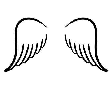 Angel Wings In Heaven Hawk Feather Wing Pattern Vector Art At