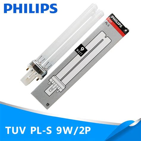 PHILIPS TUV PL S 9W 2P Fluorescent Light Bulb 9W 2 Pins Germicidal UVC