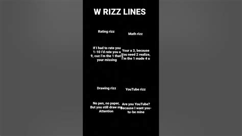 Rizz Lines Youtube